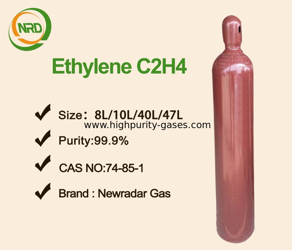 99% C2H4 Organic Gases 40L Cylinders for Extraction Of Rubber