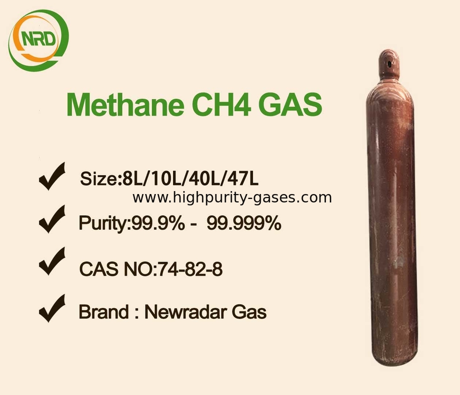 High Pressure Methane Ch4 Organic Gases For Semi Products , Cas 74-82-8