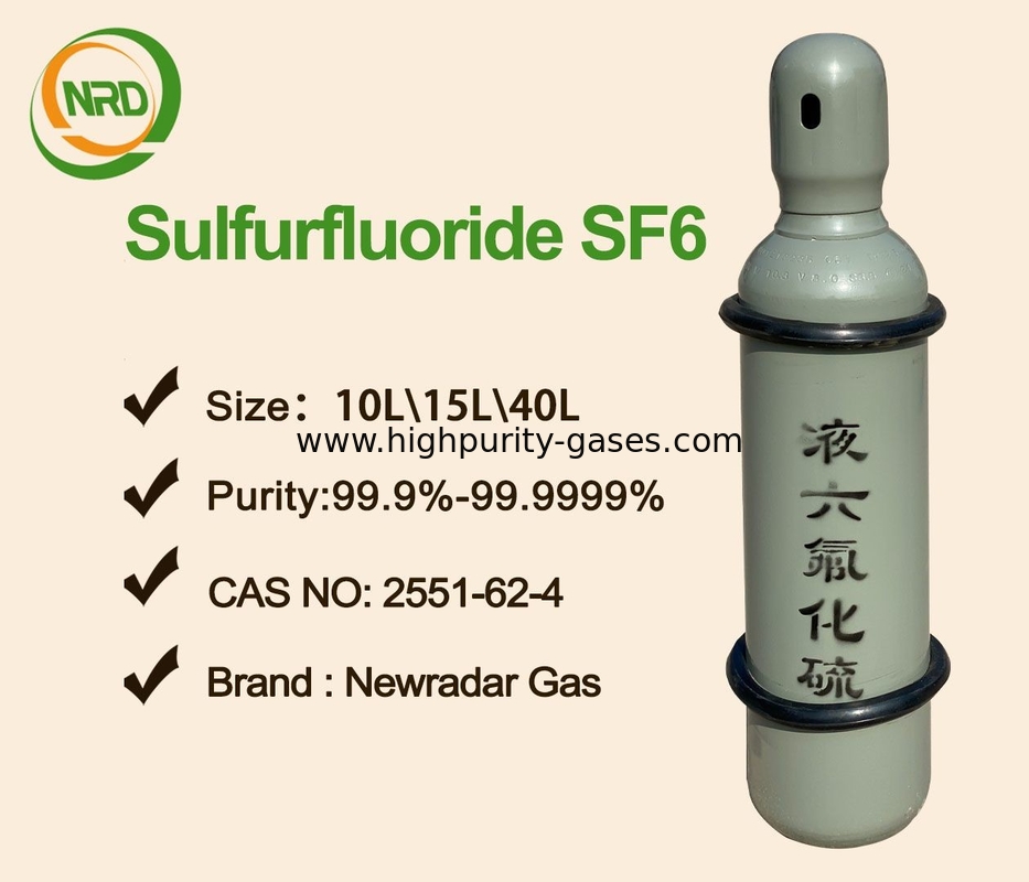 Purity 99.999% SF6 Electronic Gases Used In Metal Smelting , 10L Cylinder Packed