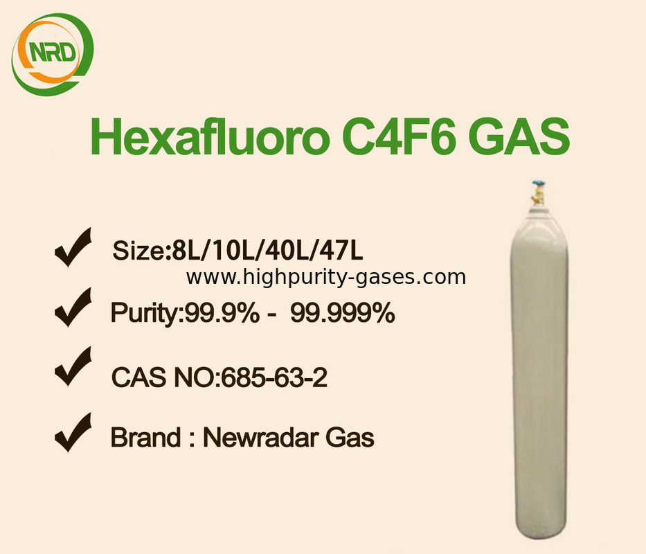 Colorless C4F6 Electronic Gases 44L 99.95% Purity Cylinder Gas Hexafluoro-1,3-Butadiene