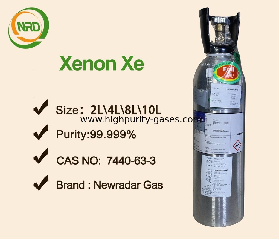 High Purity Xenon Rare Gases 8L - 50L For Spot Lamp, Excimer Laser Gas