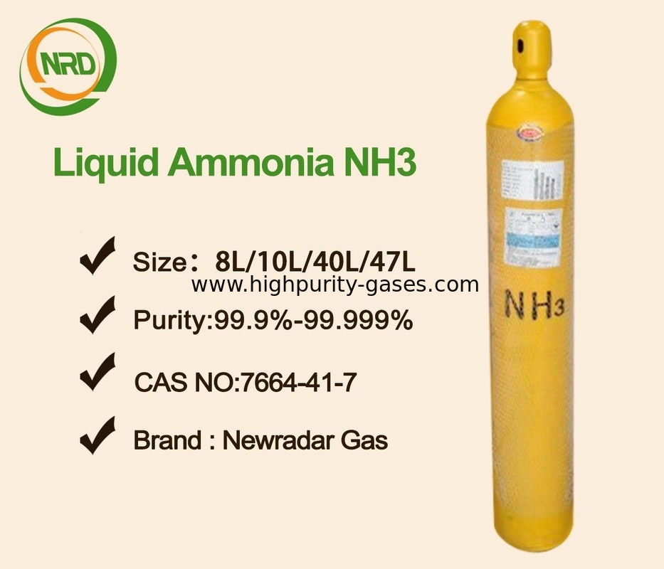 Industrial Ammonia High Purity Gases For Cooling Refrigeration Effect With 99.9% Pure