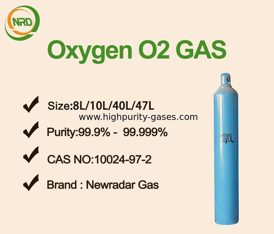 Water Oxidizer High Purity Gases Oxygen O2 Colourless And Odourless Gas