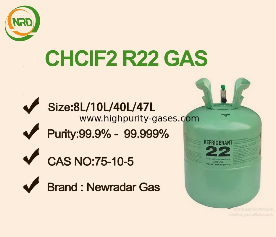 CAS 75-45-6 CHClF2 Colorless HFC22 Gas Difluoromonochloromethane R22 Sweetish