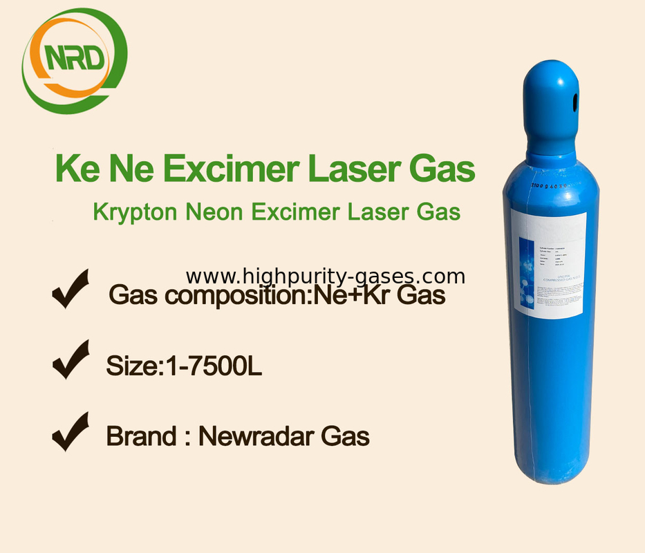 Calibration Excimer Laser Gases XeF KrF NeF Mixture Gas For Industrial